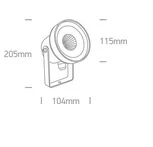 PROIECTOR EXTERIOR LED SPIKE 9W IP65 ANTHRACITE 67196C