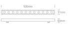 PROIECTOR LINIAR FATADA 12W LED 3000K L-50cm