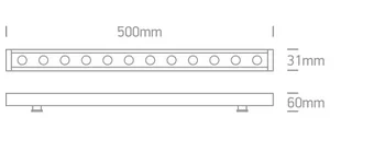 PROIECTOR LINIAR FATADA 12W LED 3000K L-50cm