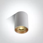 Spot Aparent Interior GU10 10W, Alb cu Reflector Alama Mat
