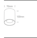Spot Aparent Interior GU10 10W, Alb cu Reflector Alama Mat