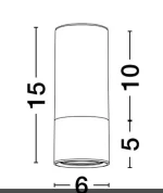 Spot Aparent Interior GU10 10W Picto, Negru-Auriu