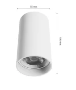 Spot Aparent Interior GU10 Chloe Variosa, Alb, Dark Light
