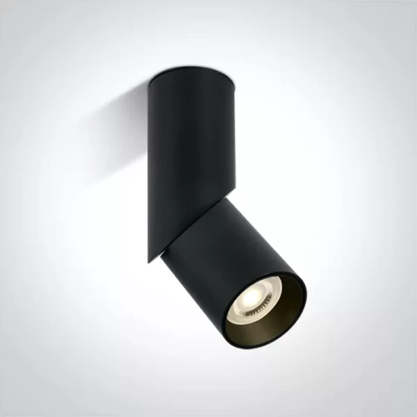 Spot Aparent Interior GU10 Directional, Negru Mat, Orientabil