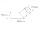 Spot Aparent Interior GU10 Directional, Negru Mat, Orientabil
