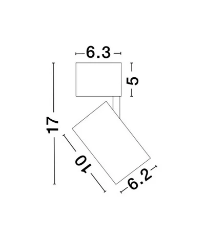 Spot Aparent Interior LED 10W Miniair, Alb, Orientabil, 900lm