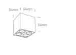 Spot Aparent Interior LED 10W Pătrat Tubes, Alb/Negru, 800lm