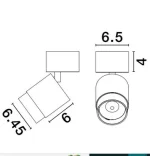 Spot Aparent Interior LED 10W Spectre Zoom, Negru-Auriu, UGR<19, 15-36°