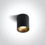 Spot Aparent Interior LED 12W Cilindric Dark, Negru, Con Negru/Brass
