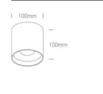 Spot Aparent Interior LED 22W Rotund, Negru, 1500lm