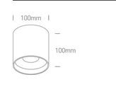Spot Aparent Interior LED 22W Rotund, Negru, 1500lm