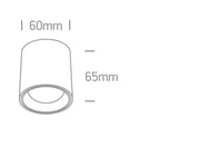 Spot Aparent Interior LED 7W Rotund, Alb, 500lm