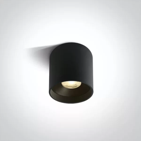 Spot Aparent Interior LED 8W Rotund, Negru, 520lm