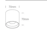 Spot Aparent Interior LED 8W Rotund, Negru, 520lm