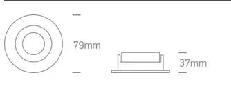 SPOT INCASTRAT BEC LED 10W 10105MD WHITE-GOLD
