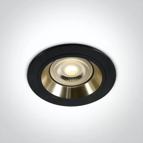 SPOT INCASTRAT BEC LED 10W BLACK-BRASS 10105ALG