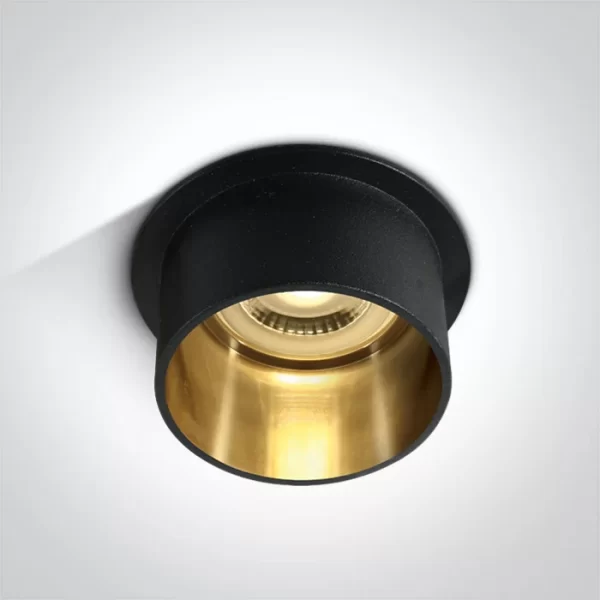 SPOT INCASTRAT BEC LED 10W BLACK-BRASS 10105D9