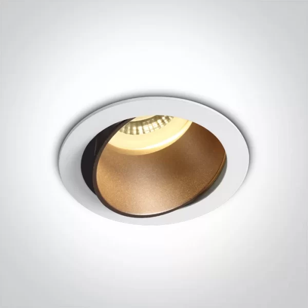 SPOT INCASTRAT BEC LED 10W ORIENTABIL ALB-GOLD 11105M