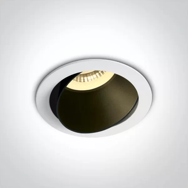 SPOT INCASTRAT BEC LED 10W ORIENTABIL ALB-NEGRU 11105M