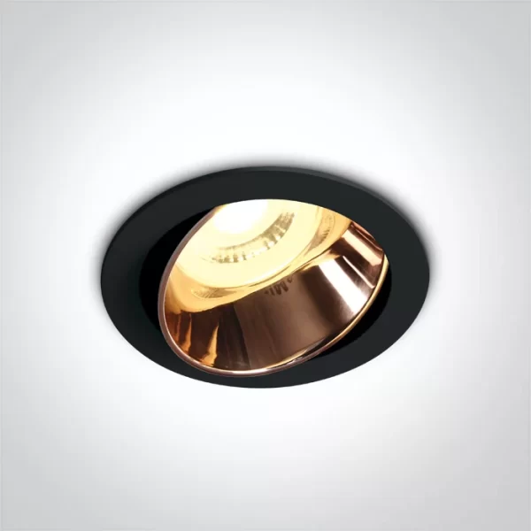 SPOT INCASTRAT BEC LED 10W ORIENTABIL NEGRU-CUPRU 11105M