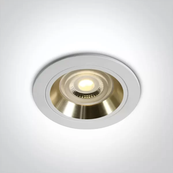 SPOT INCASTRAT BEC LED 10W RING WHITE-GOLD 10105ALG