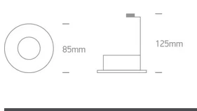 SPOT INCASTRAT BEC LED 10W SEMI-TRIMLESS WHITE 10105DG