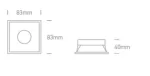 SPOT INCASTRAT BEC LED 10W SQUARE ALB 50105TG