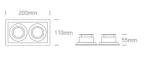SPOT INCASTRAT BEC LED10W DUO SQUARE ORIENTABIL ALB 51205N