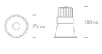 SPOT INCASTRAT LED 10W SLIM BLACK IP20 10110FD