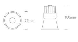 SPOT INCASTRAT LED 10W SLIM BLACK IP20 10110FD