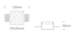 Spot Incastrat LED 10W Trimless Multiled Patrat Alb 50110HTR