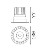 SPOT INCASTRAT LED 11W TRIMLESS ROUND WHITE IP40