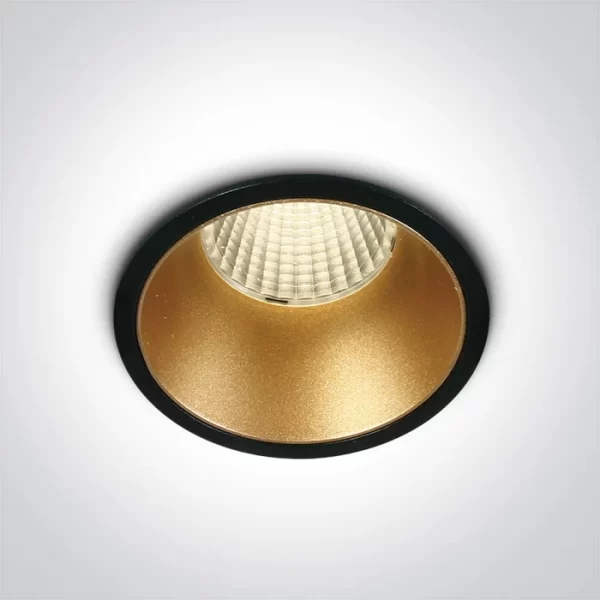 SPOT INCASTRAT LED 12W BLACK-BRASS IP20 10112K