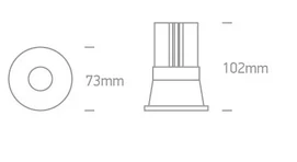 SPOT INCASTRAT LED 12W BLACK-BRASS IP20 10112K