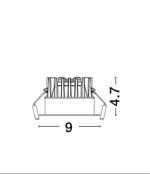 SPOT INCASTRAT LED 12W BLADE ORIENTABIL IP65