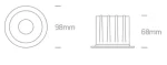 SPOT INCASTRAT LED 12W CLASIC BLACK 10112Z
