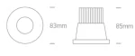 SPOT INCASTRAT LED 12W IP65 BLACK 10112P