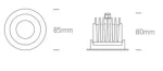 SPOT INCASTRAT LED 12W IP65 WHITE 10110P