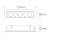 SPOT INCASTRAT LED 12W MIRROR ADJUST 51012H BLACK