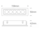 SPOT INCASTRAT LED 12W MIRROR ADJUST 51012H WHITE