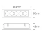 SPOT INCASTRAT LED 12W MIRROR ADJUST 51012H WHITE