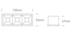 SPOT INCASTRAT LED 12W MULTILED SQUARE MIRROR 50306B
