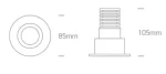 SPOT INCASTRAT LED 12W ORIENTABIL 11112DL BLACK