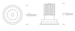 SPOT INCASTRAT LED 12W ORIENTABIL 11112TA