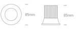 SPOT INCASTRAT LED 12W ROUND 11112