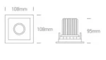SPOT INCASTRAT LED 12W SQUARE BLACK 51112H