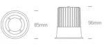 SPOT INCASTRAT LED 12W WHITE 10112L
