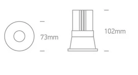 SPOT INCASTRAT LED 12W WHITE-BLACK 10112K