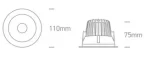 SPOT INCASTRAT LED 12W WHITE-BRASS 10112ED