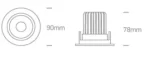 SPOT INCASTRAT LED 13W ADJUSTABLE IP54 11113D